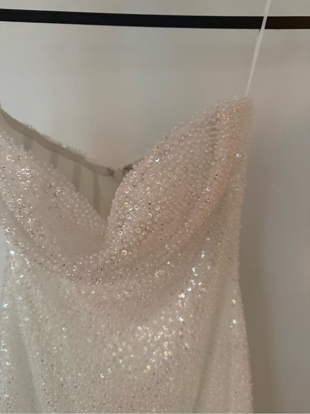 Sau Lee Lara Strapless White Beaded Mini Dress with Sweetheart Neckline, Sz 2 - Picture 5 of 8